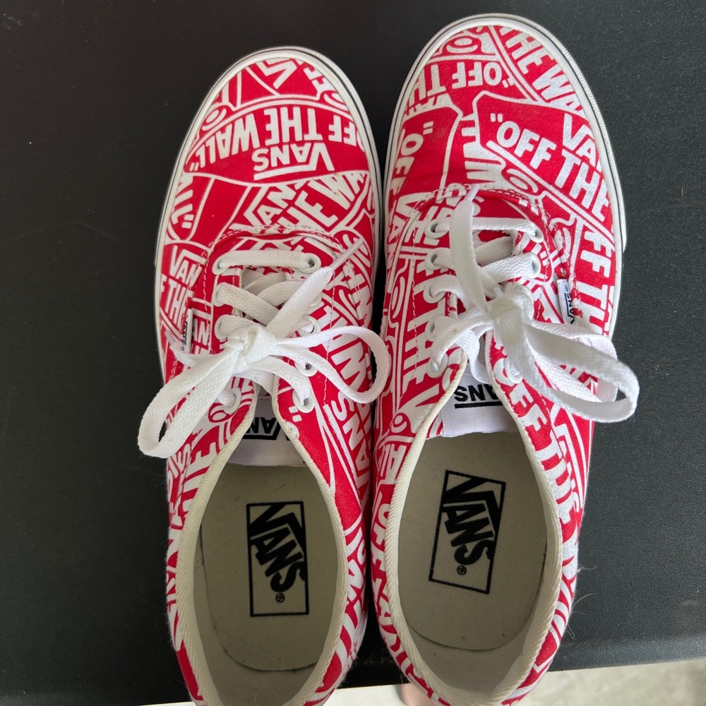 Vans Doheny Red and White Sneakers Classic Skate Style
